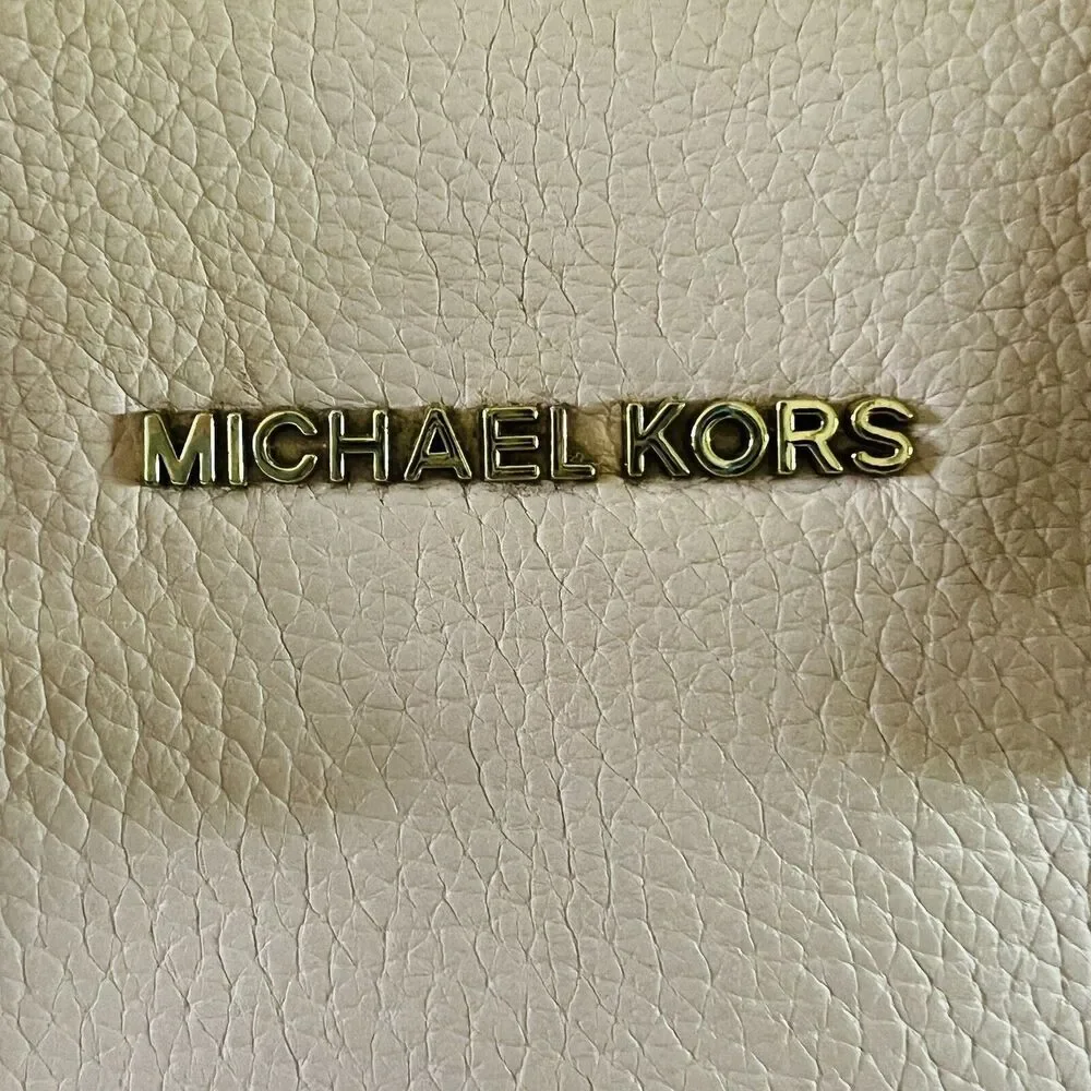 MICHAEL KORS Harper Blossom Baby Pink Leather Medium Satchel Crossbody Bag